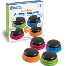 Learning Resources - Nahrávací odpovědní bzučáky – sada 4 ks