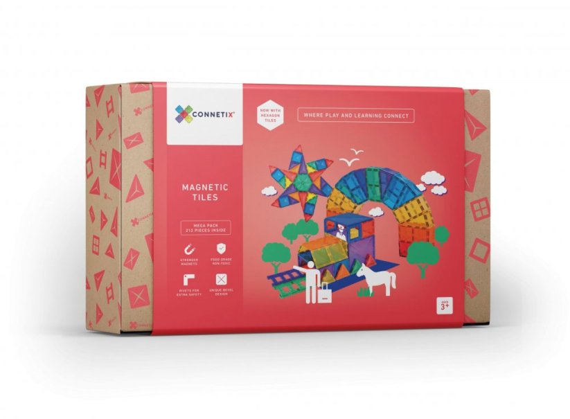 Connetix Tiles -  212 kusů - Rainbow