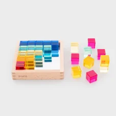 TickiT | Zrkadlový podnos s akrylovými kockami