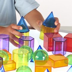 TickiT Priesvitné geometrické tvary - 36 ks