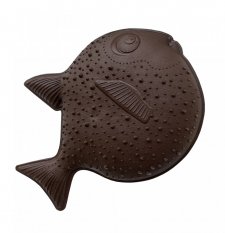 Masážna ortopedická podložka balančná ryba,  čokoládová - mäkká