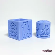 Inniko | Obtiskovací kostka s válečkem 2v1 | Polární zvířata