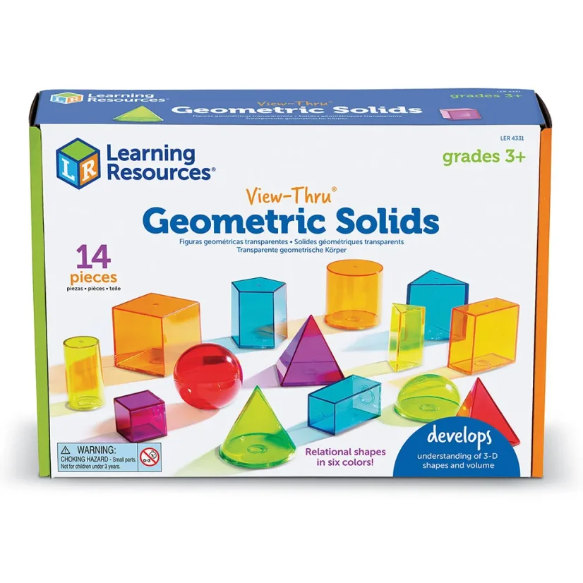 Learning Resources | View-Thru® | Geometrická tělesa | 14 ks