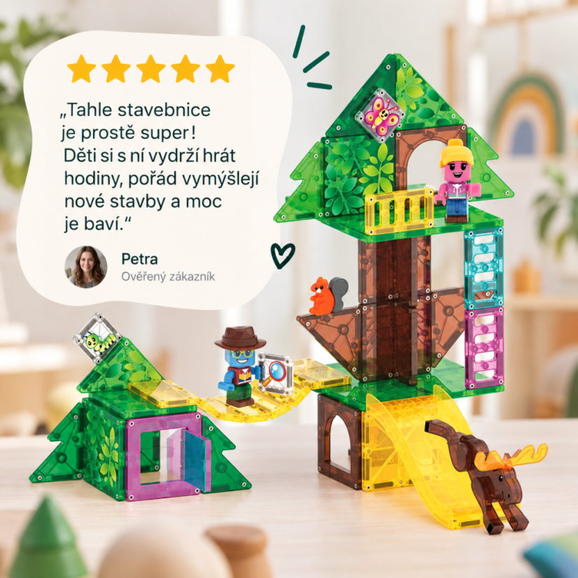 MAGNA-TILES | Magnetická stavebnice Treetop Adventure | 42 dílů