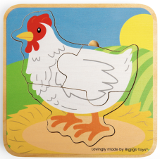 BIGJIGS | Puzzle životní cyklus | Kuře