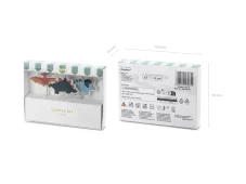 PARTYDECO Sviečky na narodeninovú tortu, Dinosaury, 3 cm, mix 3ks