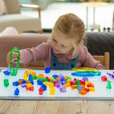 TickiT Průsvitná barevné domečky (72 ks)