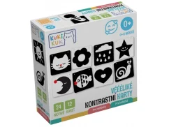 KUKI KUK Véééliké kontrastní karty - Pro miminka