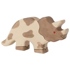 Holztiger - Triceratops - dřevěná vyřezávaná hračka