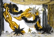 PARTYDECO | Girlanda | strapce, zlatá 1,35 m