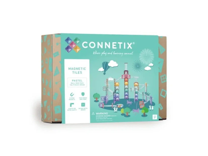 Connetix Tiles | kuličková dráha | 106 kusů PASTELOVÁ
