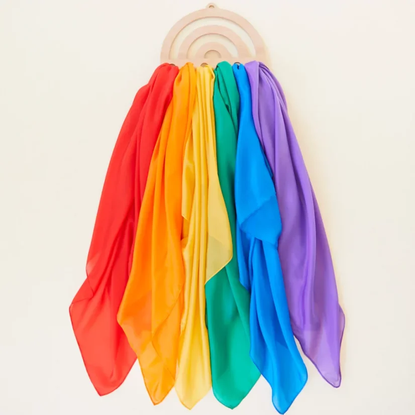 Sarah's Silks Držák na hedvábné šátky (duha - malý)