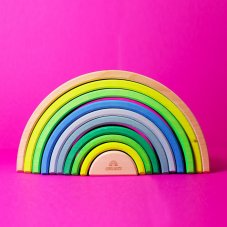 Grimm’ s | NEON | Stavební kostky duha | Zelená | 10 dílů