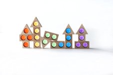 Súprava 5 štvorcov + 5 trojuholníkov + 5 obdĺžnikov kuk-kocky