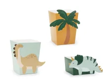 PARTYDECO | Krabičky na popcorn | Dinosaury, 3ks