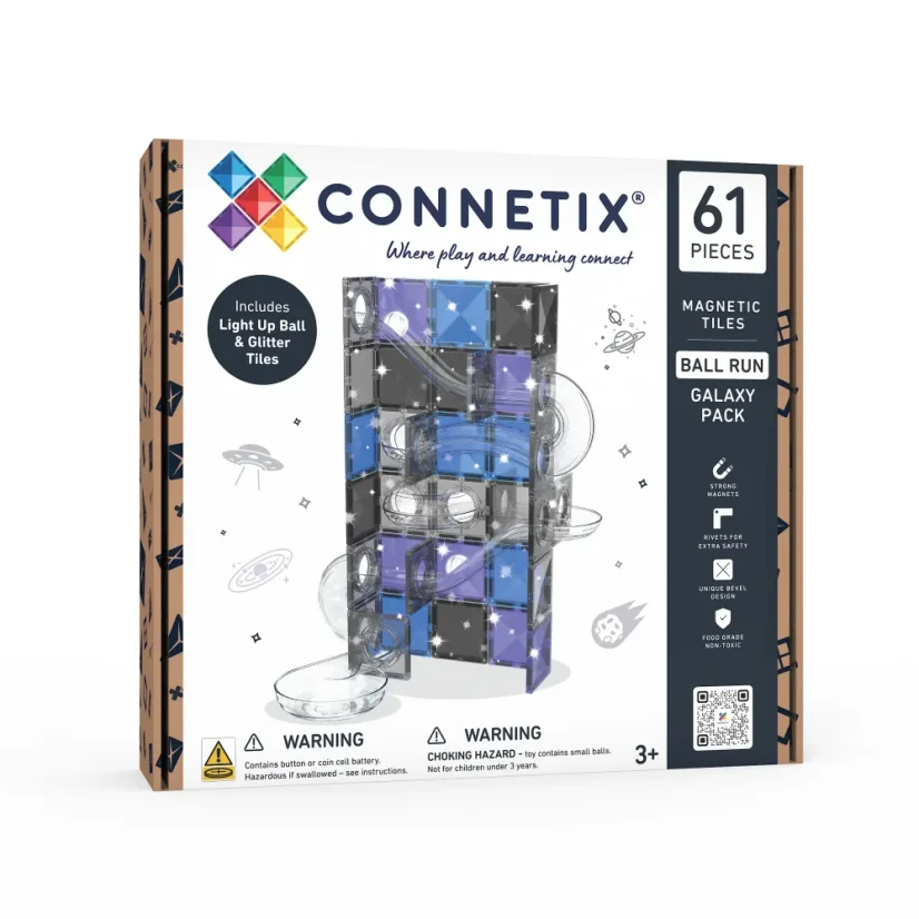 Connetix Tiles | guličková dráha Galaxy | 61 ks