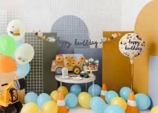 PARTYDECO | Nafukovací balónky | Stavební stroje 30cm, mix 50ks