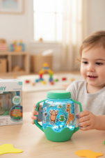 Glo Pals, Senzorická sada ZOO, lahev s kouzelnými doplňky a samolepkami