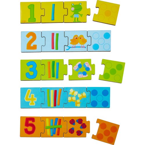 Haba Dřevěné puzzle na učení Čísla do 5 20 ks