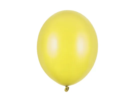 PARTYDECO Nafukovací pevné balónky 30cm, Metalické - různé barvy - Metalické barvy: Zlatá