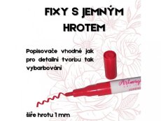 Artmagico | Akrylový popisovač - malujeme na kamínky (jemným hrot 1 mm) -12 ks