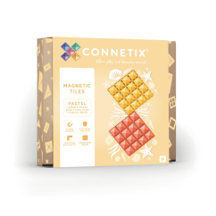 Connetix Tiles - 2 kusy - Lemon & Peach Pastel - základní deska