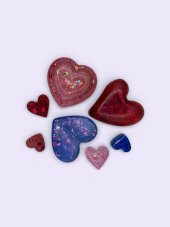 Sada srdiečok z živice