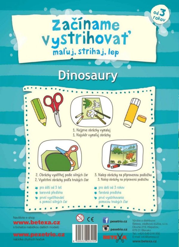 BETEXA | Začínáme vystřihovat | Dinosauři