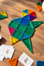 Connetix Tiles 104 kusov + KlikCard Stavebné karty | sada