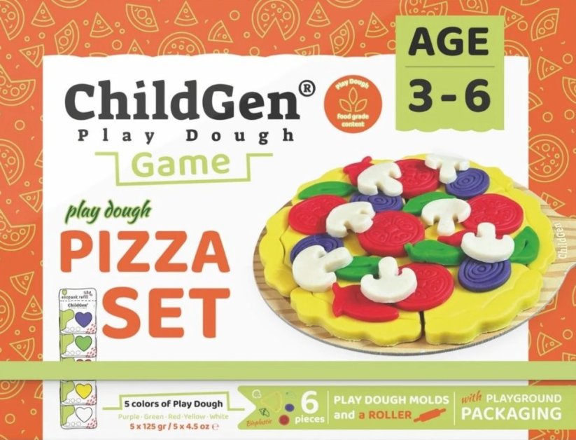 ChildGen Natural Playdough - Pizza Sada