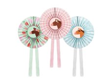 PARTYDECO Párty dekoratívna rozeta Kone, mix 3ks