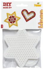 HAMA | Zažehľovacie korálky | MIDI - podložky hviezda, srdce