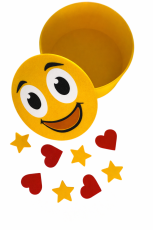 Krmík veselý smajlík s tubusem