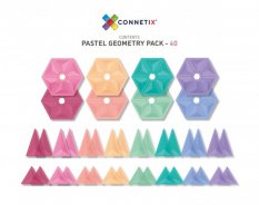 Connetix Tiles - 40 kusov Geometry Pastel