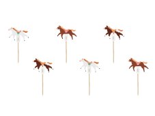 PARTYDECO | Párty set zápichov | Kone, 13 cm, 6ks
