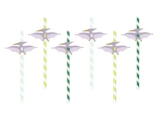 PARTYDECO | Párty brčka | Pterodactyl, 19.5 cm, mix 6ks