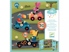 DJECO Premiestniteľné samolepky pre najmenších Formule