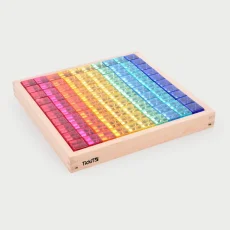 TickiT Barevné křišťálové kostky se zrcadlovým podnosem