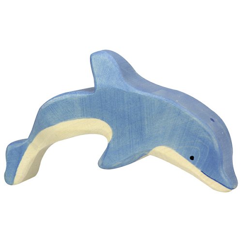 Holztiger - Skákající delfín - vyřezávané zvířátko ze dřeva