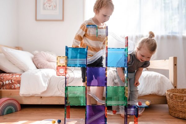 Connetix Tiles | guličková dráha | 92 kusov Rainbow