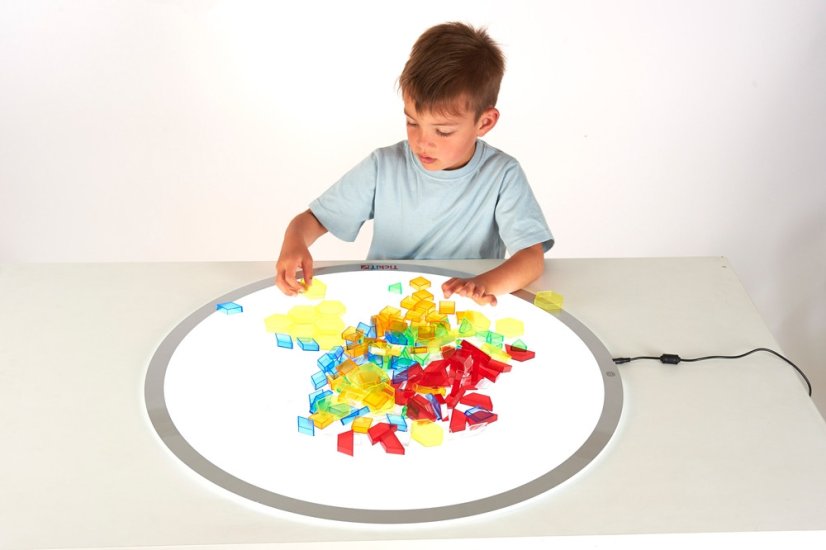 TickiT | Translucent Hollow Pattern Blocks | průsvitné geometrické tvary 180 ks