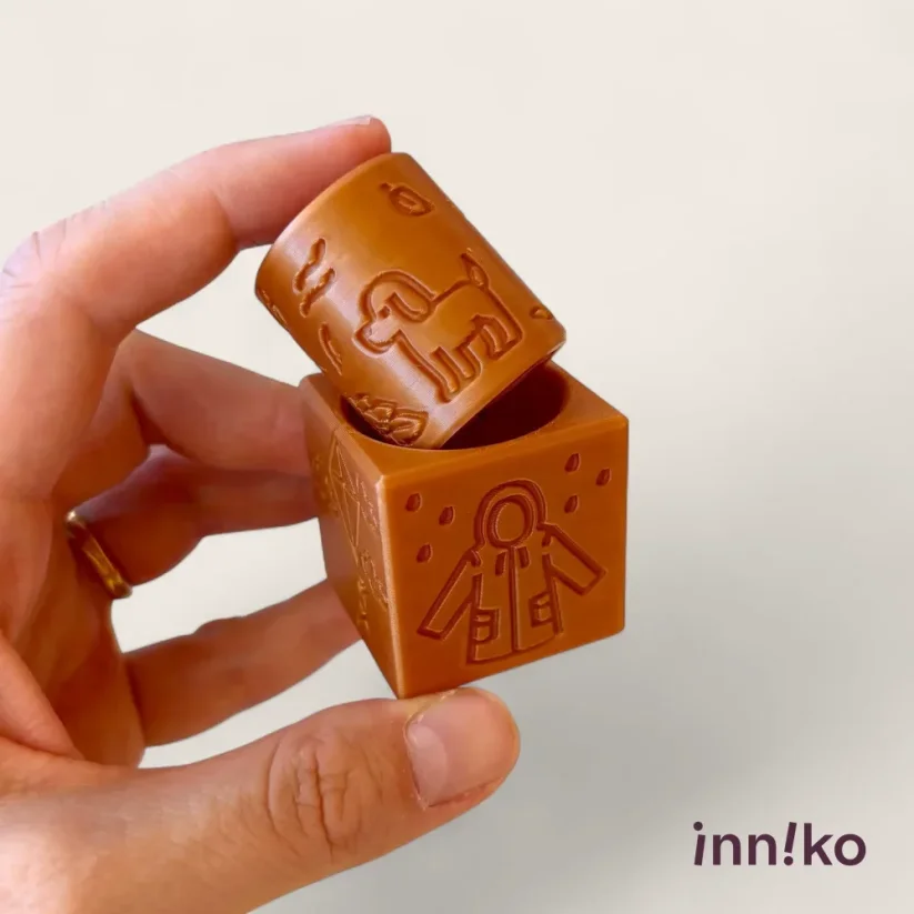 Inniko | Obtiskovací kostka s válečkem 2v1 | Podzim