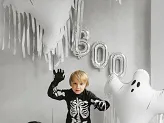 PARTYDECO Fóliový balón Duch so strapcami, 93x86 cm, mix
