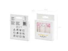 PARTYDECO Svíčky na narozeninový dort, Kočka, 2 cm, mix 6ks