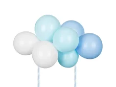 PARTYDECO | Sada balónků na narozeninový dort | 29cm, Blue