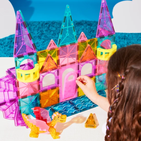Magna Tiles | Magnetická stavebnice | Castle DLX 48 dílů