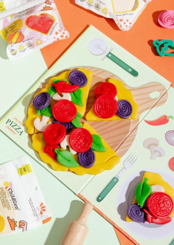 ChildGen Natural Playdough - Pizza Sada