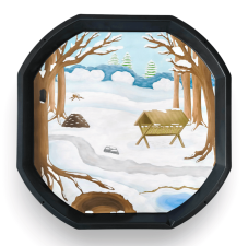 Zimný les - Podložka do Tuff Tray MAXI