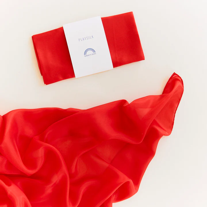 Sarah's Silks Hedvábný šátek - Barva: červená