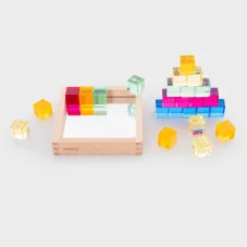 TickiT | Zrkadlový podnos s akrylovými kockami